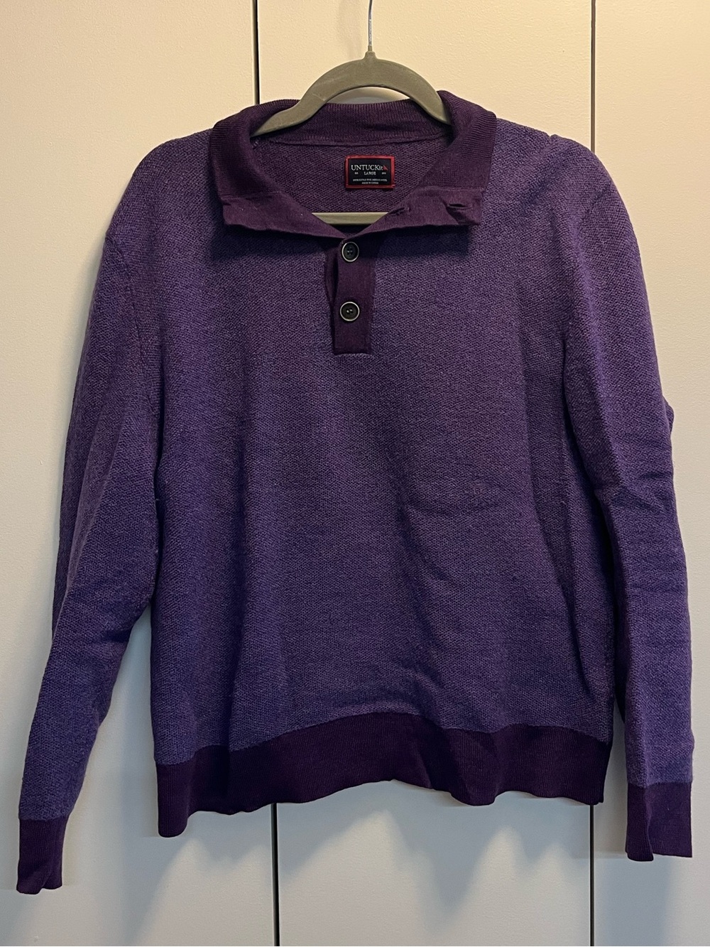 UNTUCKit Purple Merino Wool Sweater